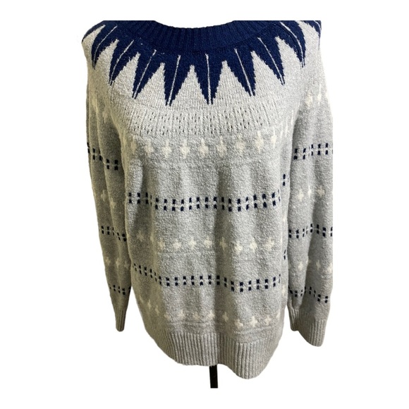 Banana Republic womens pullover crew neck Nordic style sweater size Large - Picture 3 of 9